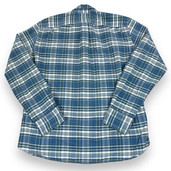 J. Crew Shirt Mens Size Large L Blue Plaid Oxford Slim Long Sleeve Button Down - Picture 2 of 8